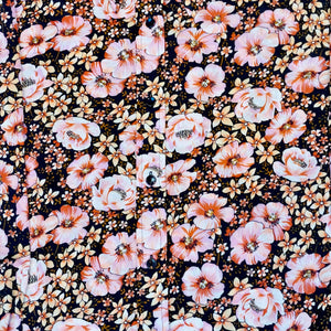 70S VINTAGE PINK FLORAL BLOUSE - UK12