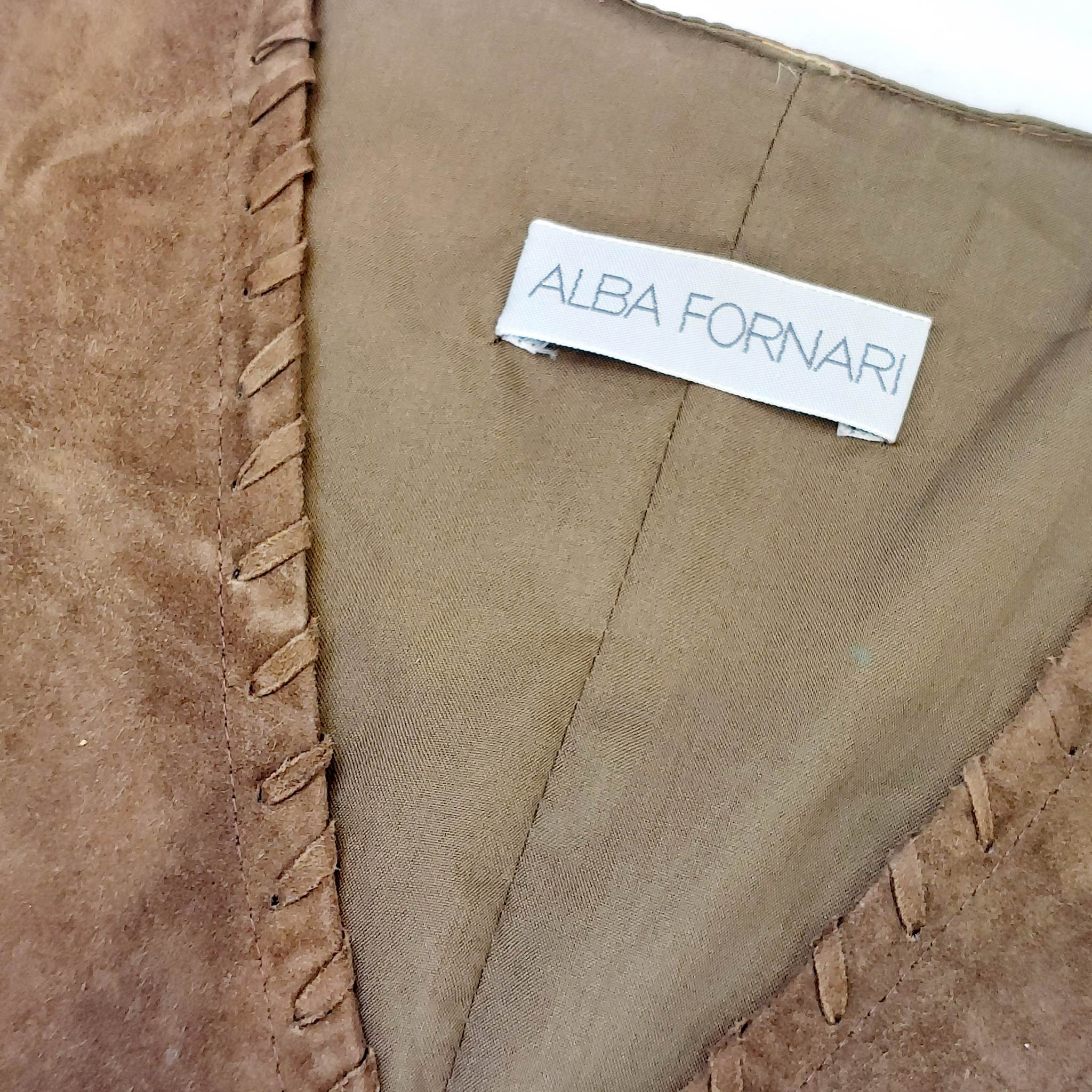 VINTAGE BROWN FITTED WAISTCOAT - L