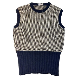 VINTAGE CHECKERBOARD SWEATERVEST - M