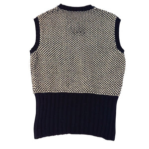 VINTAGE CHECKERBOARD SWEATERVEST - M