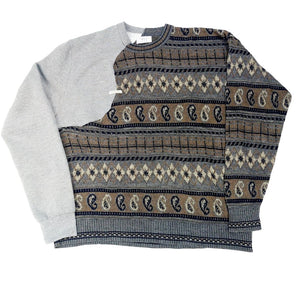 ANAM UPCYCLE GREY KNIT SWEATER - L