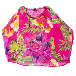 FLOWY PINK FLORAL BLOUSE - UK18