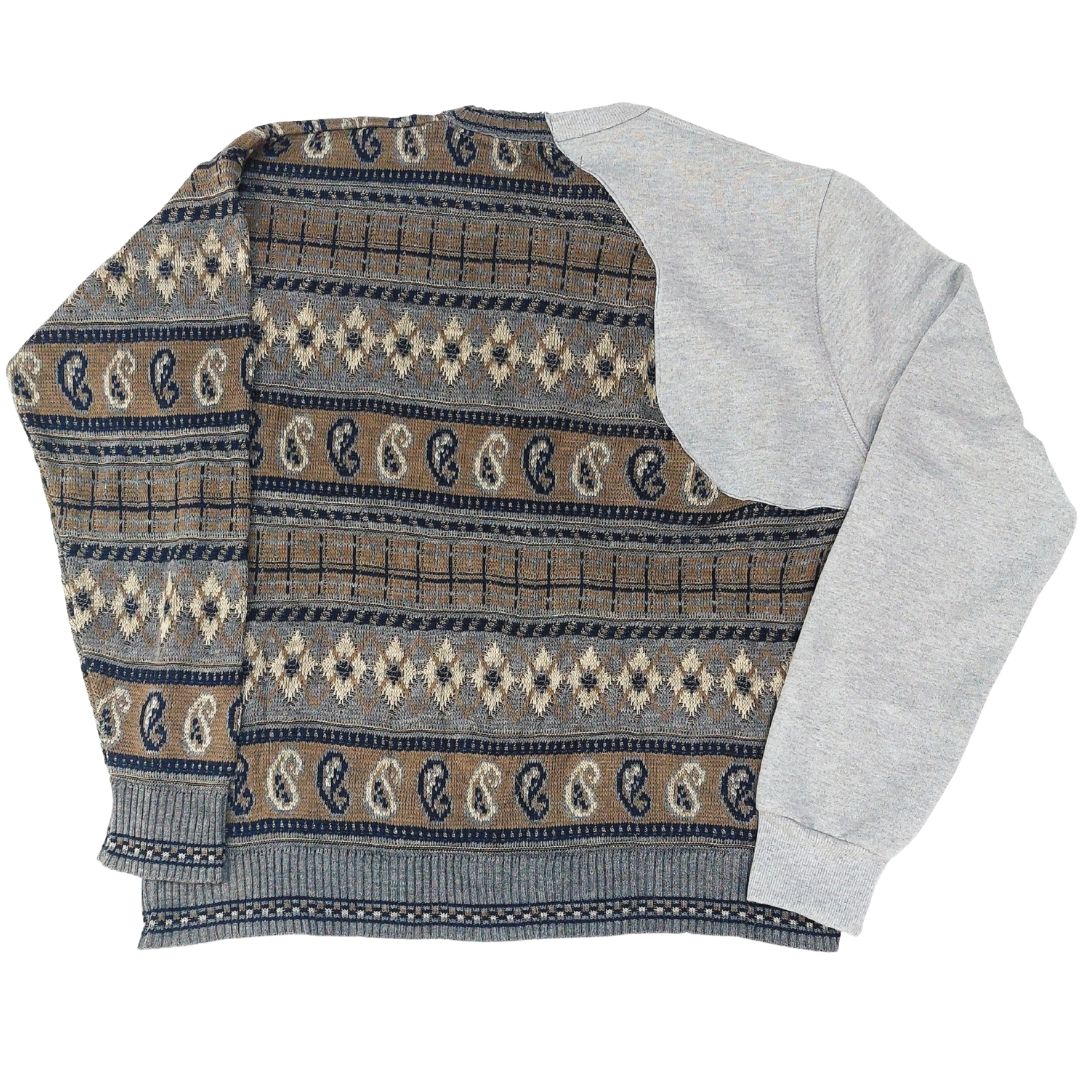 ANAM UPCYCLE GREY KNIT SWEATER - L