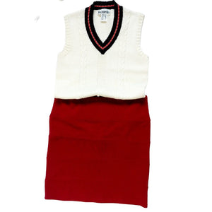 Y2K STYLE BURGUNDY MINI SKIRT -UK10/12