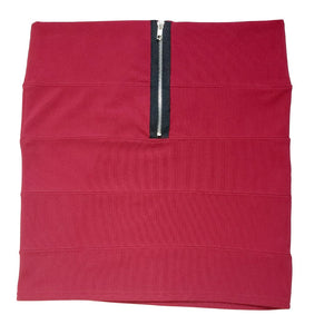 Y2K STYLE BURGUNDY MINI SKIRT -UK10/12