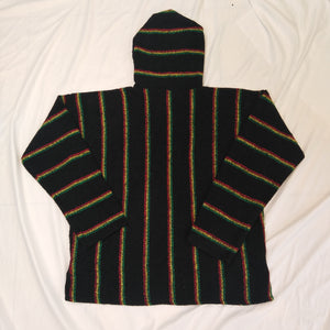 BAJA HOODIE-RASTA COLOURS-LARGE