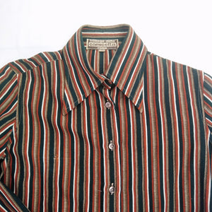 70S VINTAGE STRIPED SHIRT-UK 8