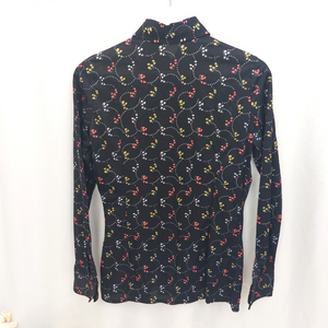 VINTAGE BLACK TULIP SHIRT - S