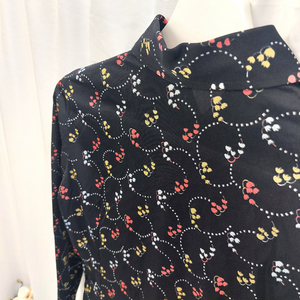 VINTAGE BLACK TULIP SHIRT - S