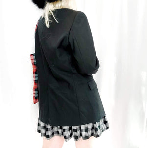 VINTAGE OVERSIZED BLACK BLAZER - XXL